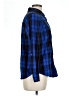 Time and Tru Plaid Blue Long Sleeve Button-Down Shirt Size 12 - photo 4