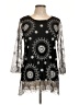 Alfani 100% Nylon Black 3/4 Sleeve Blouse Size L - photo 1