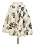 Miu Miu 100% Silk Print Ivory Silk Printed skirt Size EU (IT) 44 / US 8 - photo 1