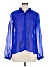 Charlotte Russe 100% Polyester Blue Long Sleeve Blouse Size M - photo 1