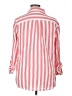 Unbranded Stripes Pink 3/4 Sleeve Button-Down Shirt Size 0X (estimated) - photo 2