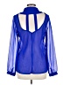 Charlotte Russe 100% Polyester Blue Long Sleeve Blouse Size M - photo 2