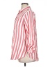 Unbranded Stripes Pink 3/4 Sleeve Button-Down Shirt Size 0X (estimated) - photo 5