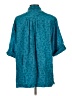Assorted Brands 100% Silk Paisley Teal Short Sleeve Silk Top Size L - photo 2