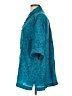 Assorted Brands 100% Silk Paisley Teal Short Sleeve Silk Top Size L - photo 5