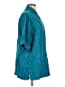 Assorted Brands 100% Silk Paisley Teal Short Sleeve Silk Top Size L - photo 4