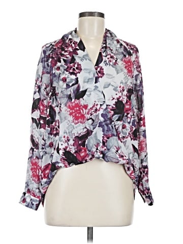 G by Giuliana Rancic Long Sleeve Blouse (view 1)