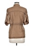 Dazy-Less Brown 3/4 Sleeve Button-Down Shirt Size M - photo 2