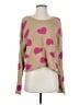 Beach Riot Hearts Pink Pullover Sweater Size S - photo 1