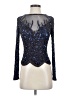 Cassandra Stone 100% Nylon Blue Long Sleeve Top Size 4 - photo 1