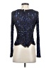 Cassandra Stone 100% Nylon Blue Long Sleeve Top Size 4 - photo 2