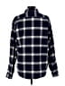 Merona 100% Cotton Plaid Blue Long Sleeve Button-Down Shirt Size L - photo 2