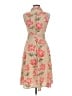 Gap 100% Polyester Floral Tan Casual Dress Size 8 Petite - photo 2