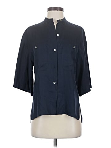 Vince. 3/4 Sleeve Silk Top (view 1)