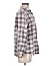 Classic Elements 100% Cotton Plaid Purple Long Sleeve Button-Down Shirt Size M - photo 4