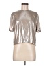Rag & Bone 100% Polyester Metallic Silver Short Sleeve Top Size M - photo 1