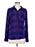 Rails 100% Rayon Plaid Purple Long Sleeve Button-Down Shirt Size M - photo 1