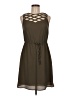 Studio Y 100% Polyester Solid Brown Casual Dress Size M - photo 1