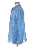 Talbots 100% Cotton Polka Dots Blue Long Sleeve Button-Down Shirt Size M - photo 5