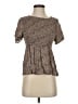 Urban Romantics 100% Rayon Brown Short Sleeve Blouse Size S - photo 1