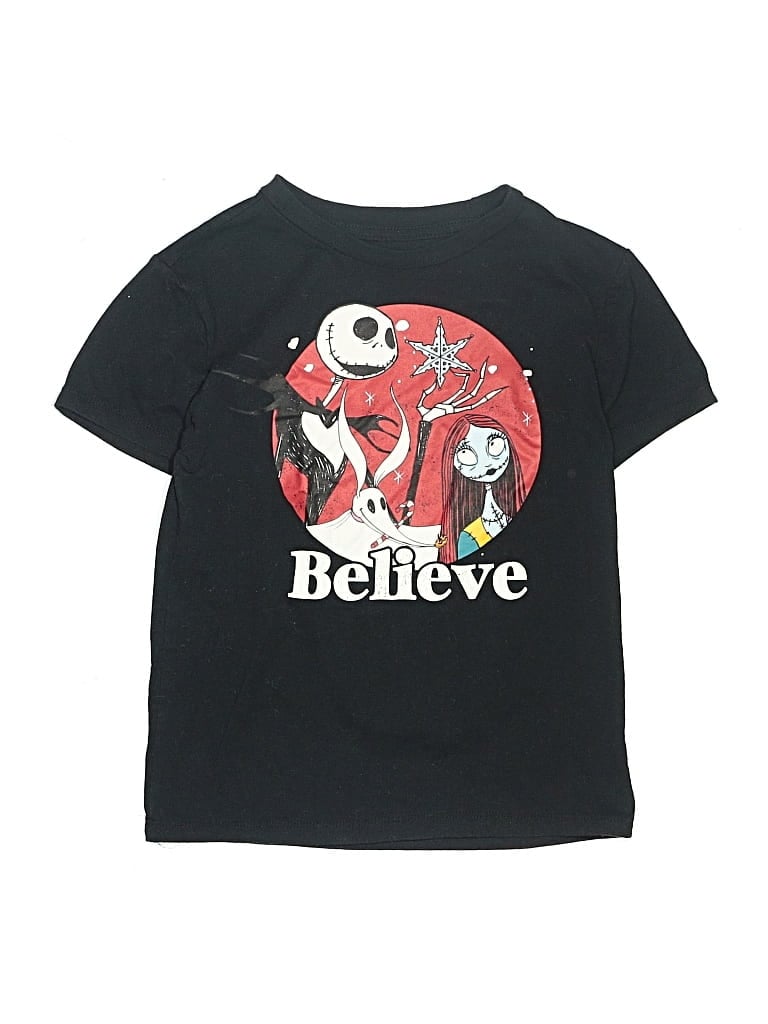 Pre-owned The Nightmare Before Christmas Kids' Short Sleeve T-shirt In Black