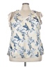 Tiny 100% Rayon Blue Sleeveless Blouse Size 3X - photo 1