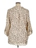 Lush 100% Polyester Animal Print Tan 3/4 Sleeve Blouse Size 1X - photo 2