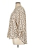 Lush 100% Polyester Animal Print Tan 3/4 Sleeve Blouse Size 1X - photo 5