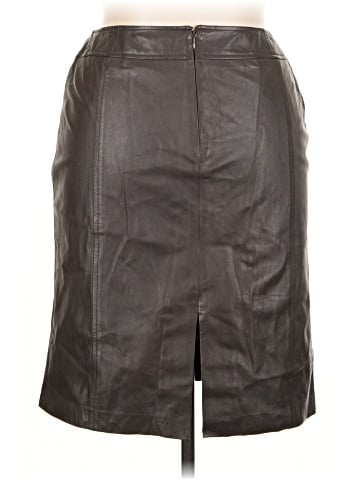 Linda Allard Ellen Tracy Leather Skirt (view 2)