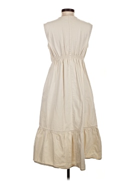 ladies blue and white striped dress Roade Porto Blue Stripe Linen Midi Dress Organic Sustainable  The Fairnest