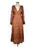 LoveShackFancy 100% Polyester Paisley Brown Casual Dress Size 10 - photo 1