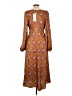 LoveShackFancy 100% Polyester Paisley Brown Casual Dress Size 10 - photo 2