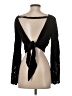 Winston White 100% Rayon Black Long Sleeve Top Size S - photo 2