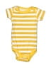Hb 100% Cotton Stripes Yellow Short Sleeve Onesie Size Preemie - photo 1