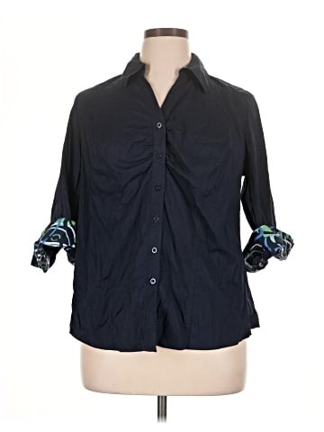 Lane Bryant 3/4 Sleeve Button-Down Shirt (view 1)