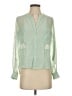 BCBGMAXAZRIA 100% Silk Color Block Green Long Sleeve Silk Top Size S - photo 1