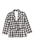 Bella Bliss 100% Cotton Plaid White Blazer Size 6 - photo 1