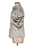 Max Edition Metallic Silver Short Sleeve Blouse Size L - photo 5