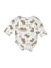 Hb 100% Cotton Print Ivory Long Sleeve Onesie Size 0-3 mo - photo 1