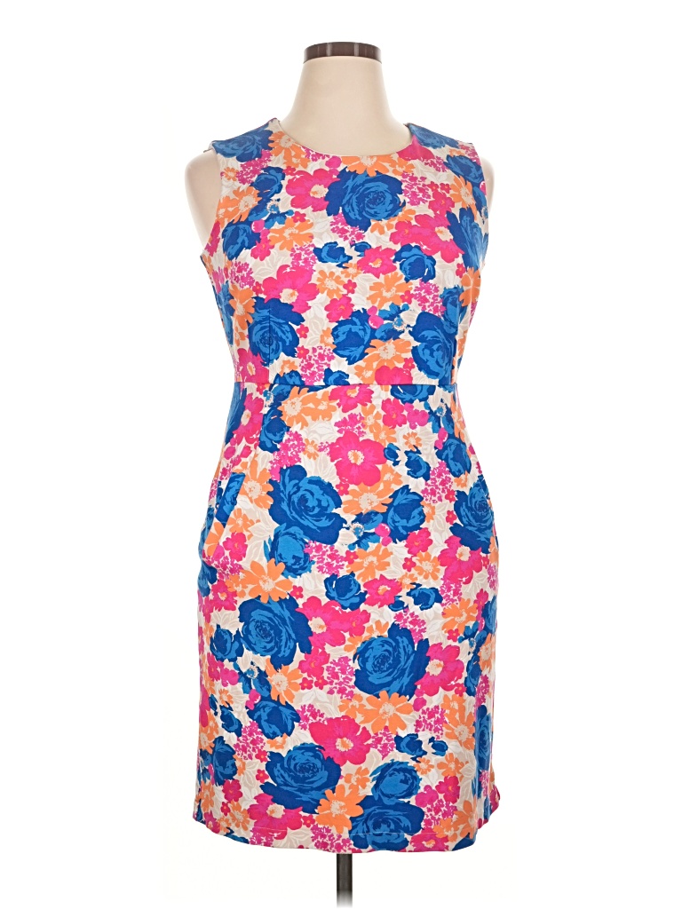 Pre-owned Lands' End Cocktail Dress In Blue