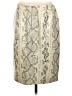 E3 by Etcetera 100% Leather Snake Print Ivory Formal Skirt Size 4 - photo 2