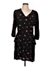 AVA 100% Polyester Hearts Black Casual Dress Size L - photo 1