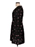 AVA 100% Polyester Hearts Black Casual Dress Size L - photo 5