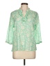 Talbots Green 3/4 Sleeve Blouse Size Lg Petite - photo 1