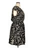 Daisy Fuentes 100% Polyester Print Black Casual Dress Size XL - photo 4