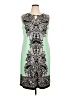 JM Collection Graphic Green Casual Dress Size 0X - photo 1
