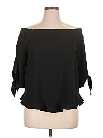 Olivia Grey 3/4 Sleeve Blouse (view 1)