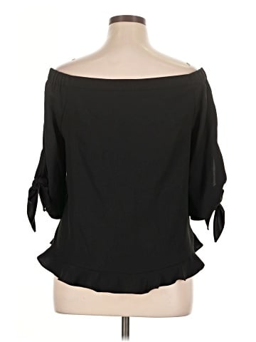 Olivia Grey 3/4 Sleeve Blouse (view 2)