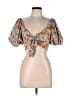 Vestique 100% Polyester Orange Short Sleeve Blouse Size L - photo 1