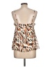 Nine West 100% Polyester Tan Sleeveless Blouse Size L - photo 2